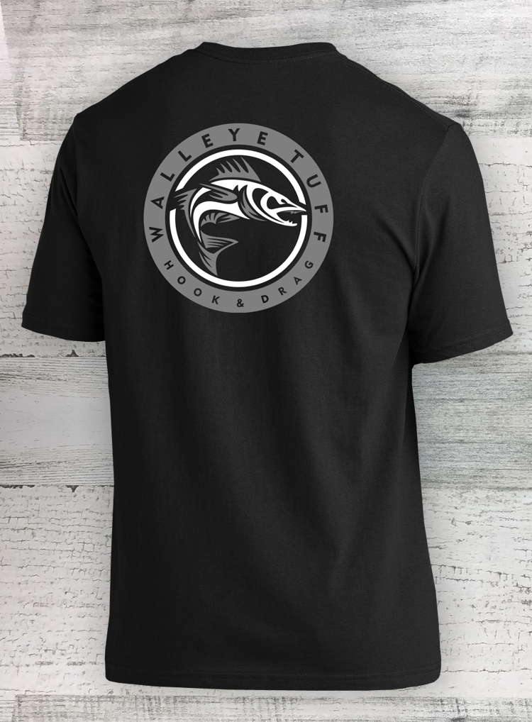 Walleye Tuff - Camiseta de faena - Hecho en EE. UU. - Manga corta - Camiseta de lucioperca - Camiseta de pesca