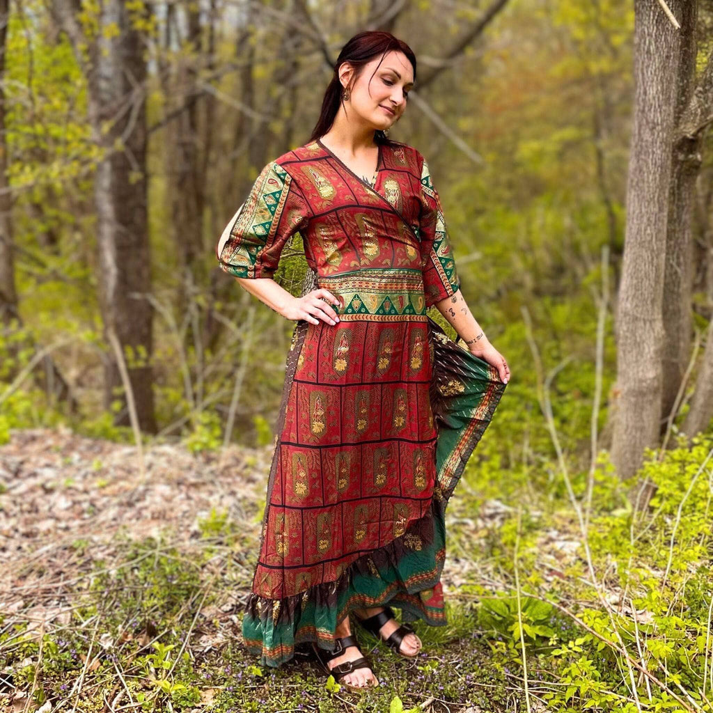 Zaria One Of A Kind Wrap Dress Handmade Sustainable Stunning