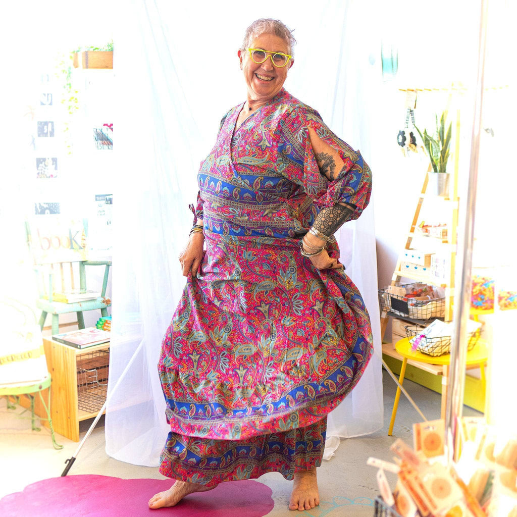 Zaria One Of A Kind Wrap Dress Handmade Sustainable Stunning