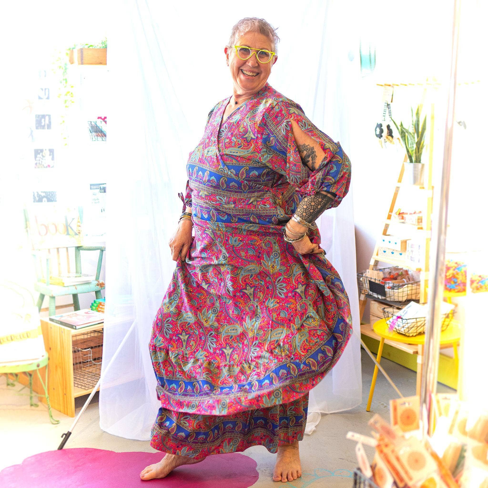 Zaria One Of A Kind Wrap Dress Handmade Sustainable Stunning