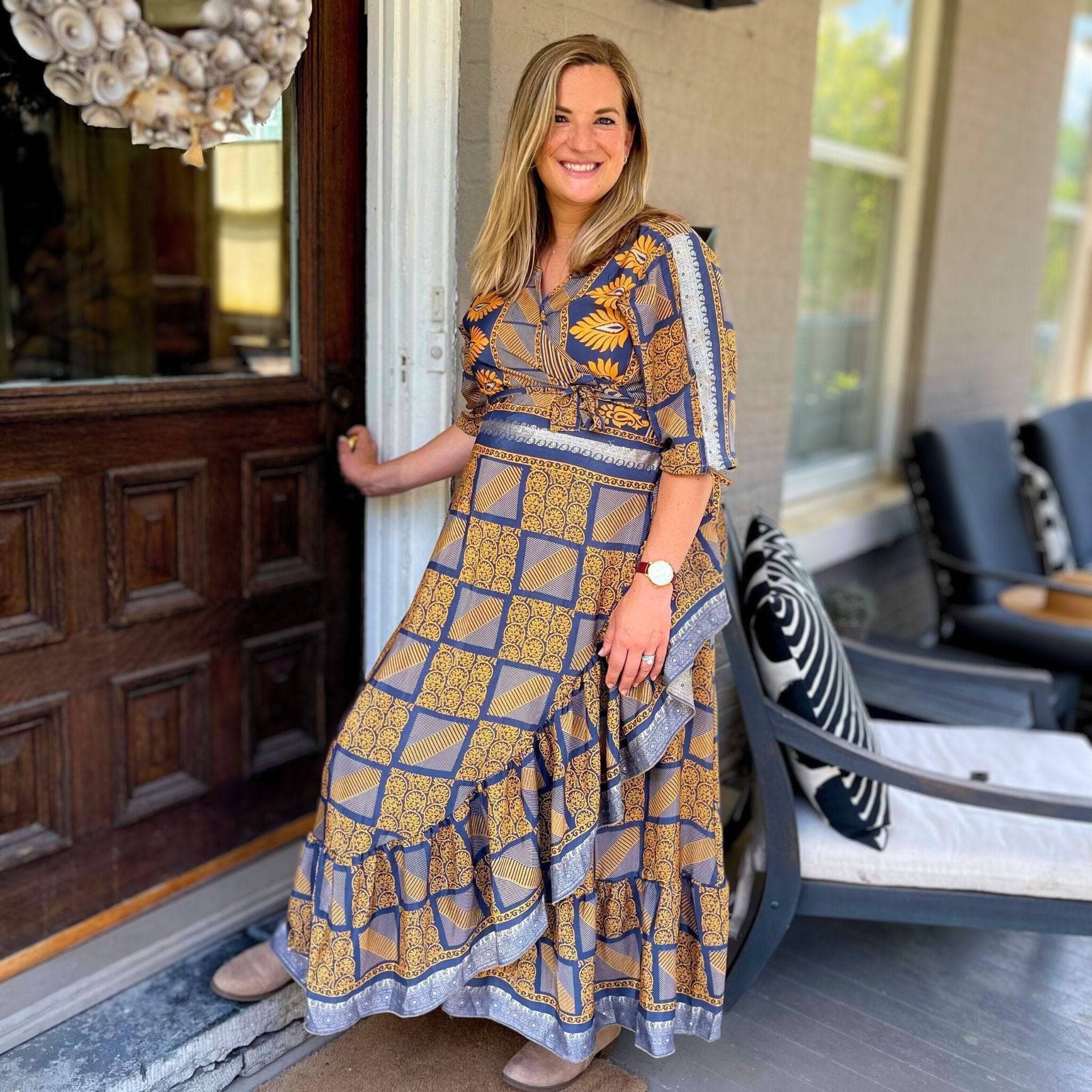 Zaria One Of A Kind Wrap Dress Handmade Sustainable Stunning