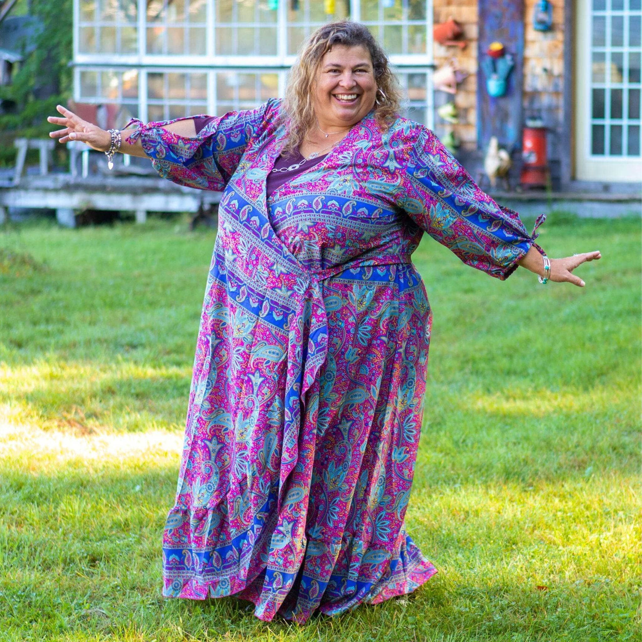 Zaria One Of A Kind Wrap Dress Handmade Sustainable Stunning