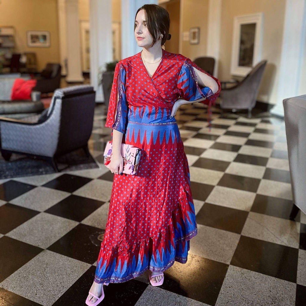 Zaria One Of A Kind Wrap Dress Handmade Sustainable Stunning